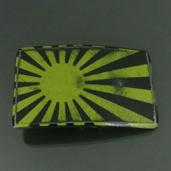 ベルトバックル ヴィンテージ風 ライジング サン グリーン