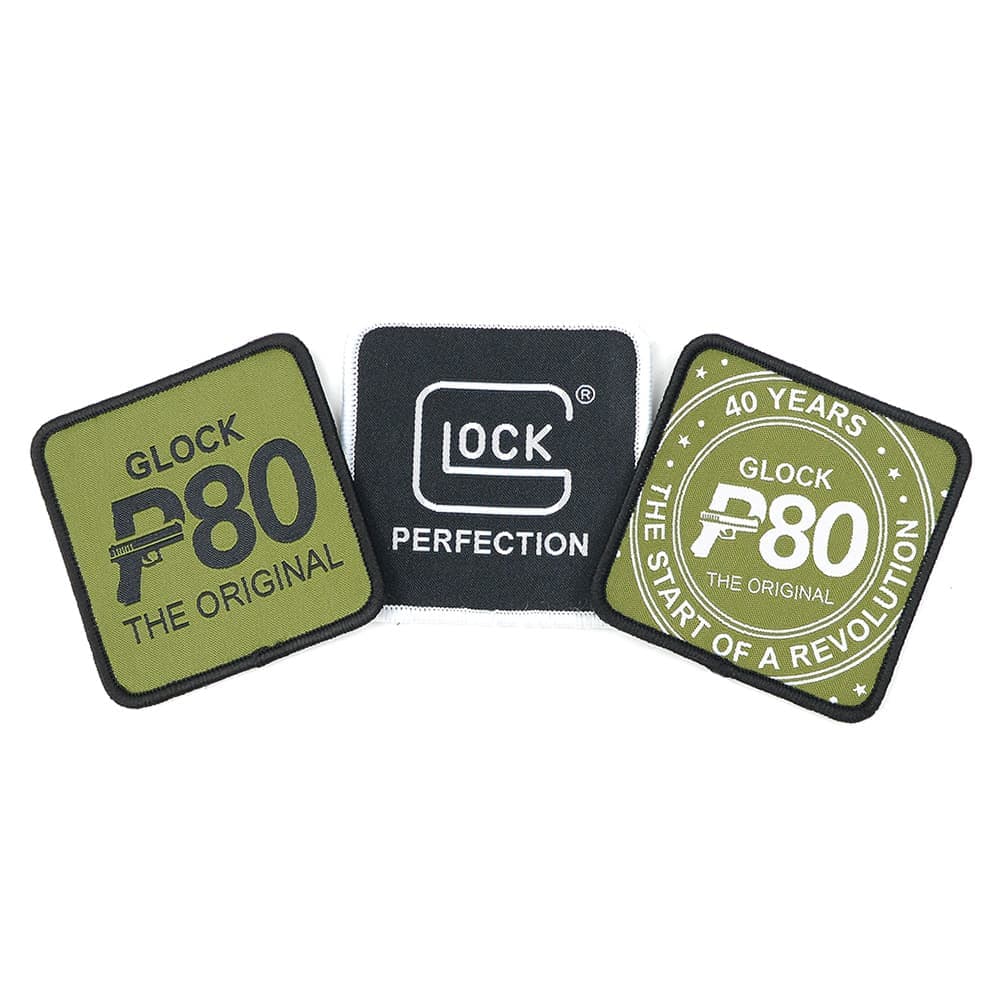 GLOCK ミリタリーパッチ P80 Anniversary Woven パッチセット ベルクロ GLK-EQP-51307