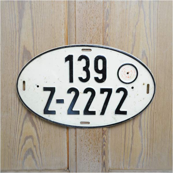 ライセンスプレート ドイツ オーバル M