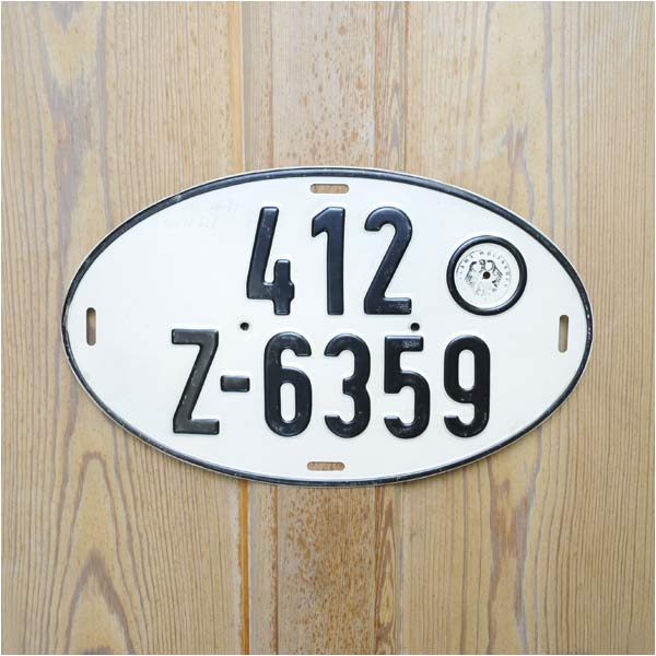 ライセンスプレート ドイツ オーバル D