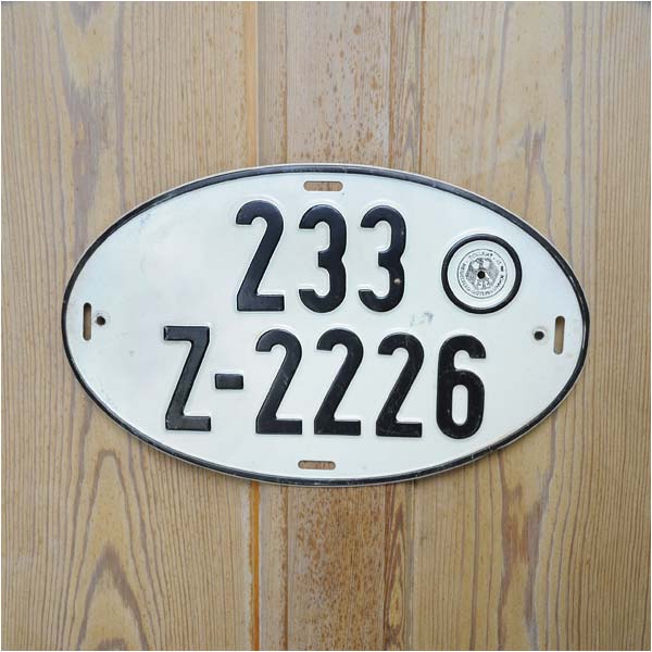 ライセンスプレート ドイツ オーバル G