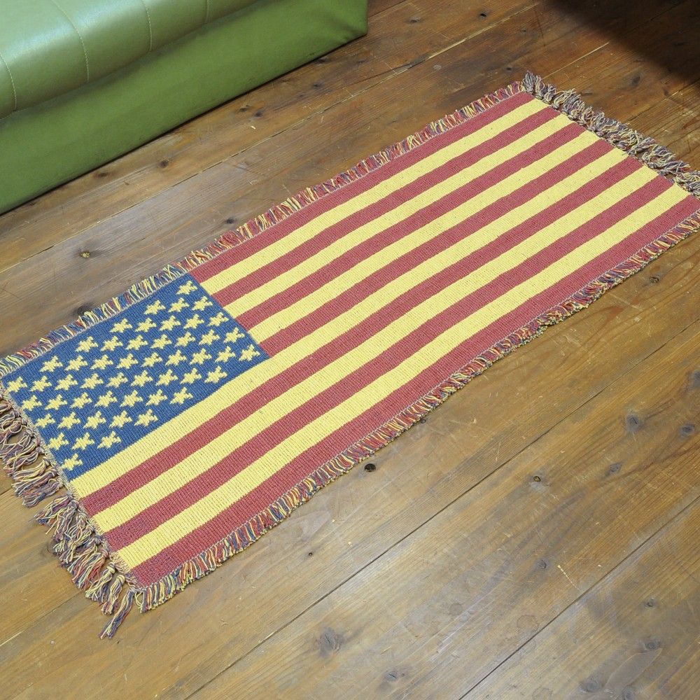 アメリカン フロアマット 星条旗 ロング 45x120