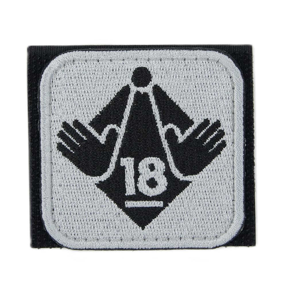 IXA EMB ミリタリーパッチ 18禁マーク ベルクロ IE-SP32