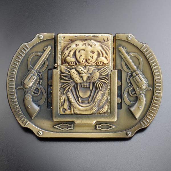 ベルトバックル ガンライター トラ LT016