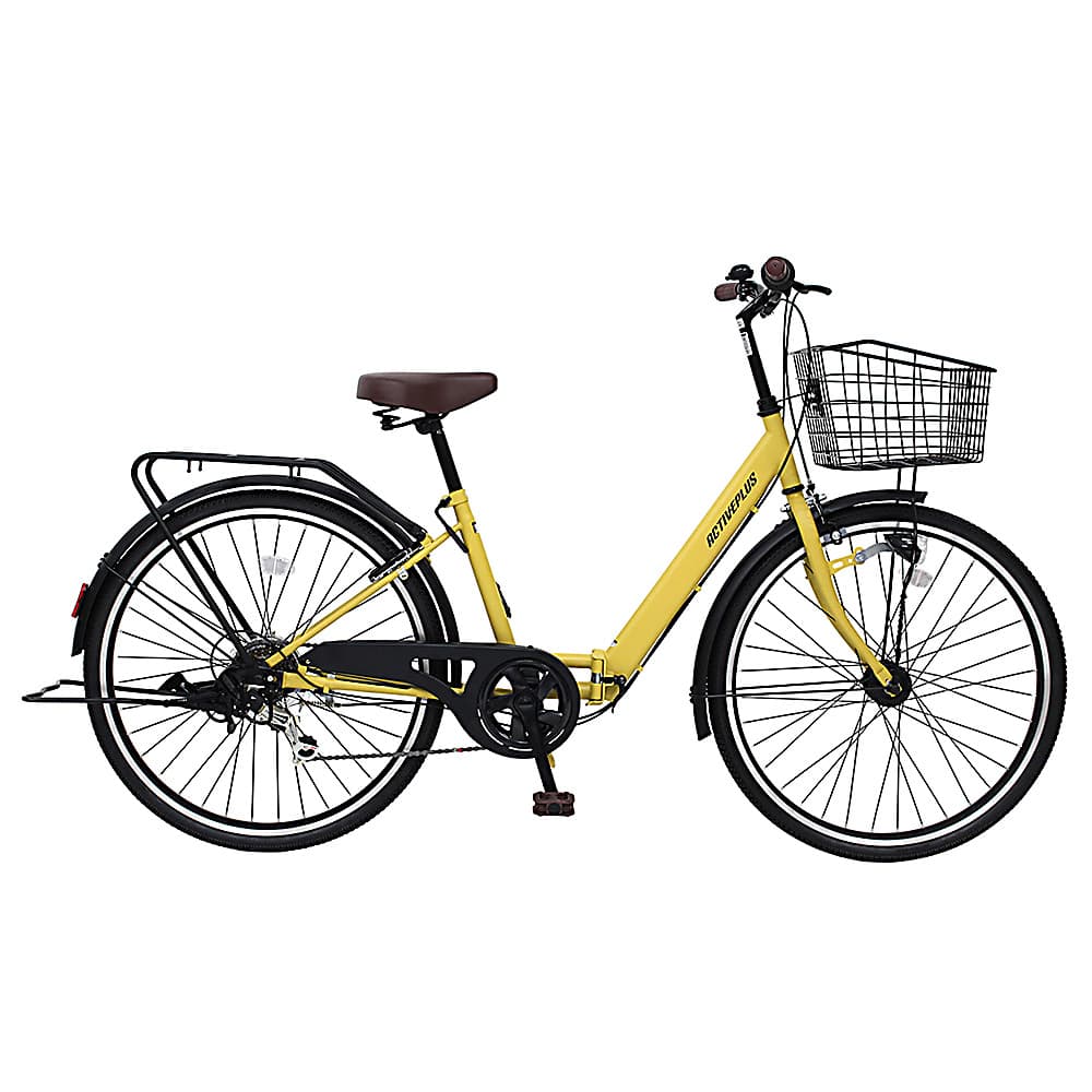 【直送 代引き不可】MIMUGO 折り畳み自転車 ACTIVE PLUS ノーパンク 26インチ MG-AP266NCM