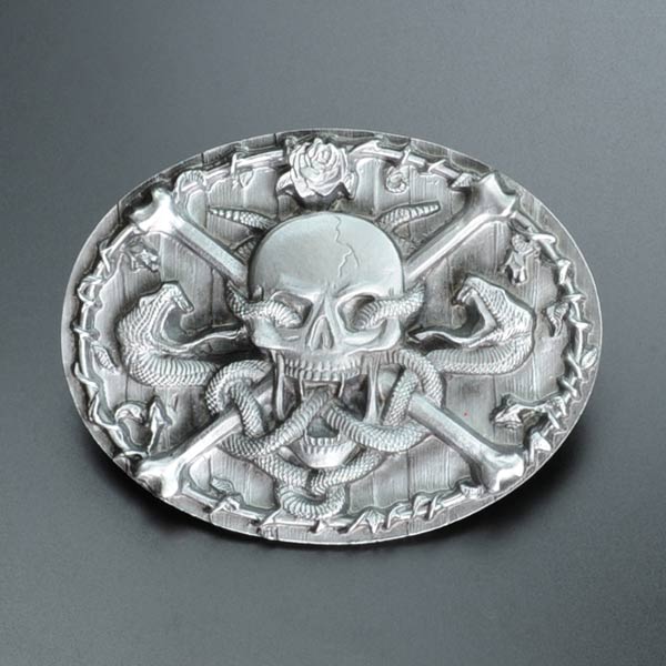 ベルトバックル スカル&スネーク O77P