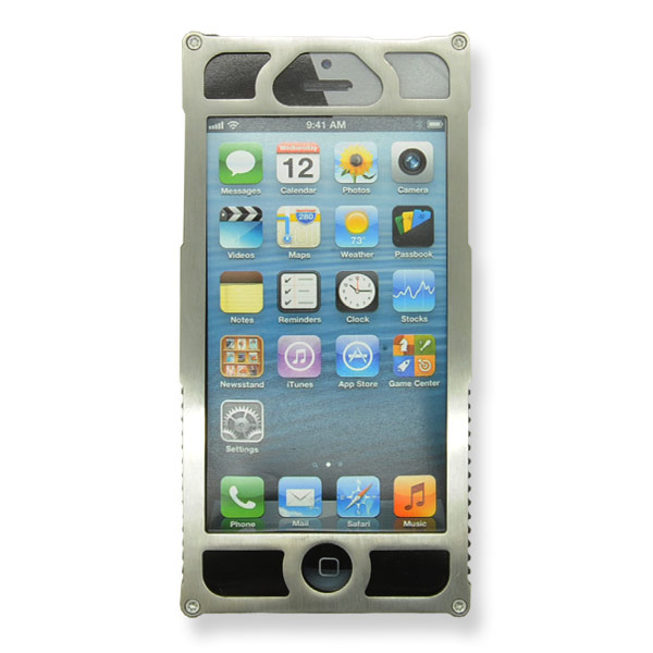 【アウトレット開封済み商品】iphoneSEケース ALPHA1 tcap1p シルバー