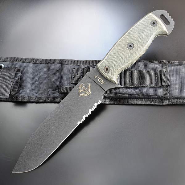 オンタリオ アウトドアナイフ RD7 マイカルタ ブラック 半波 9417