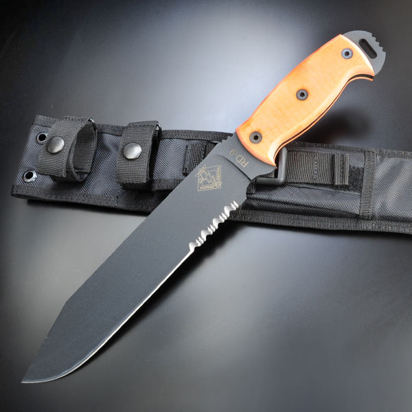 ONTARIO アウトドアナイフ RD9 G10 オレンジ 半波刃 9418