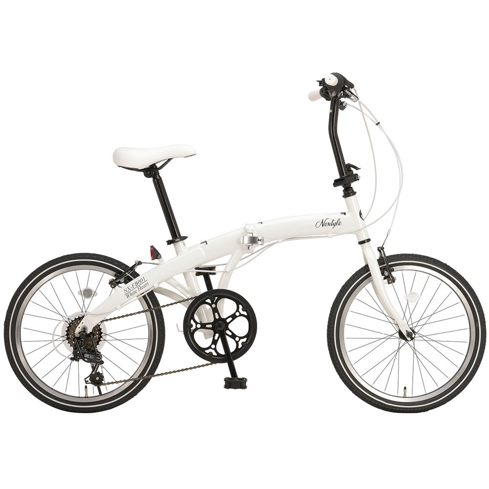 【直送 代引き不可】 OTOMO 折りたたみ自転車 NEXTYLE NX-FB001 ホワイト 46664
