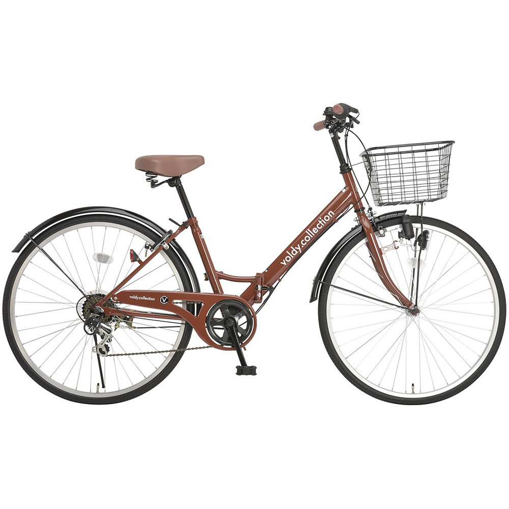 【直送 代引き不可】 OTOMO 折りたたみ自転車 VFC-001 ブラウン 46666