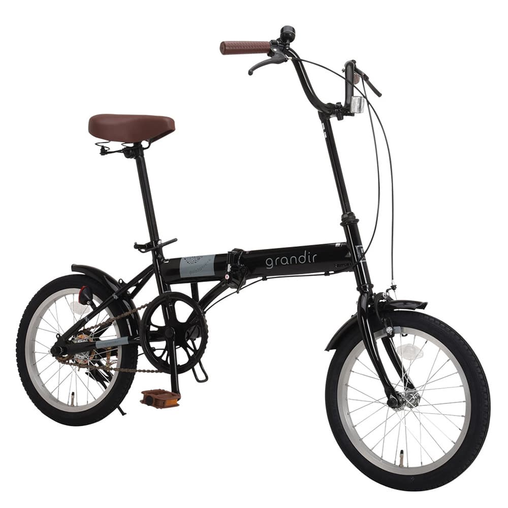 【直送 代引き不可】 OTOMO 折りたたみ自転車 Grandir GR-16 16インチ ブラック 67026