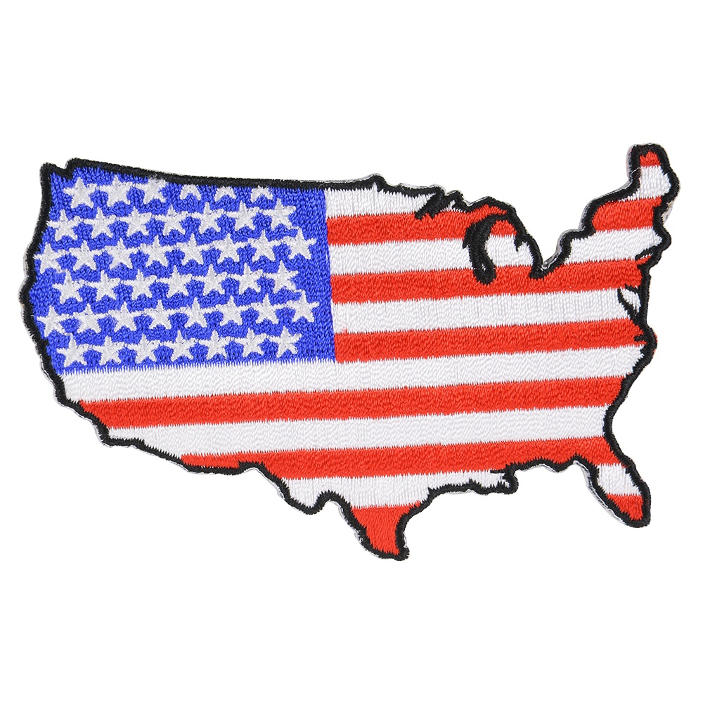 ミリタリーパッチ 星条旗 USA アイロンシート付 [p4169]