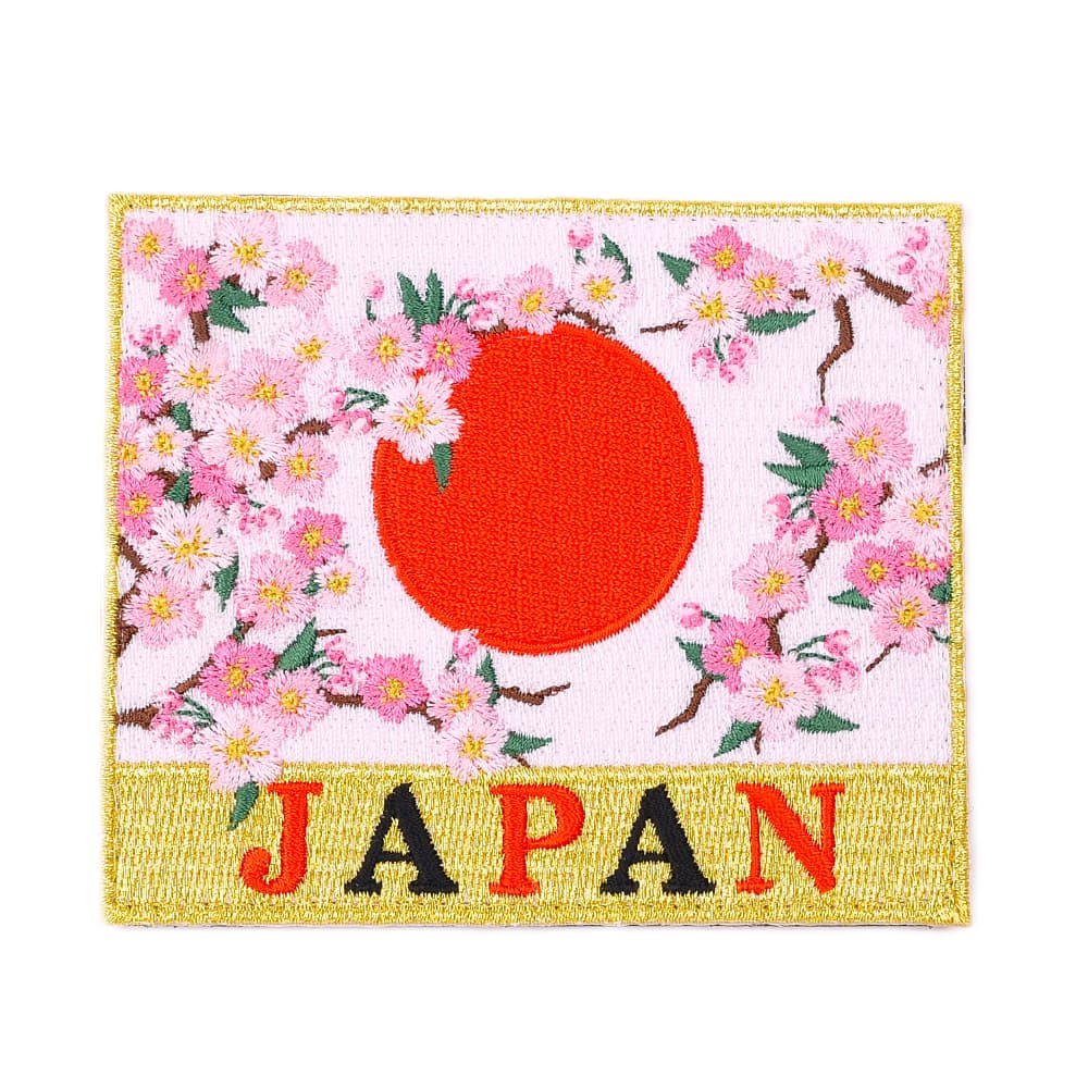 自衛隊グッズ 刺繍パッチ 「日の丸」 「桜」 「 JAPAN」 両面ベルクロ式 PJ39-TZ