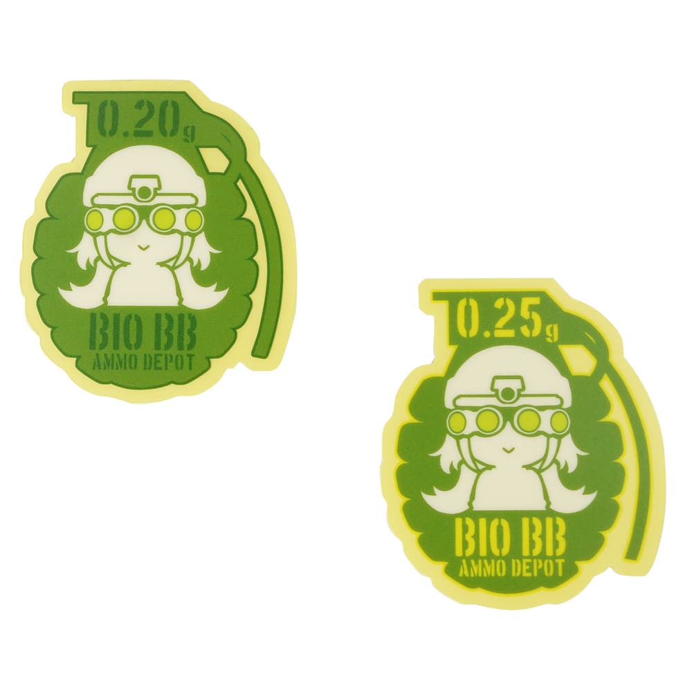 ヤマメプロジェクト BBボトルステッカー Ver.2 手榴弾型 BIO 0.20g/0.25g 2枚セット
