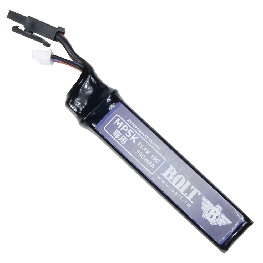 ミリタリーショップ レプマート / BOLT AIRSOFT リポバッテリー 11.1V 900mAh ミニコネクター MP5K専用 BTY-04