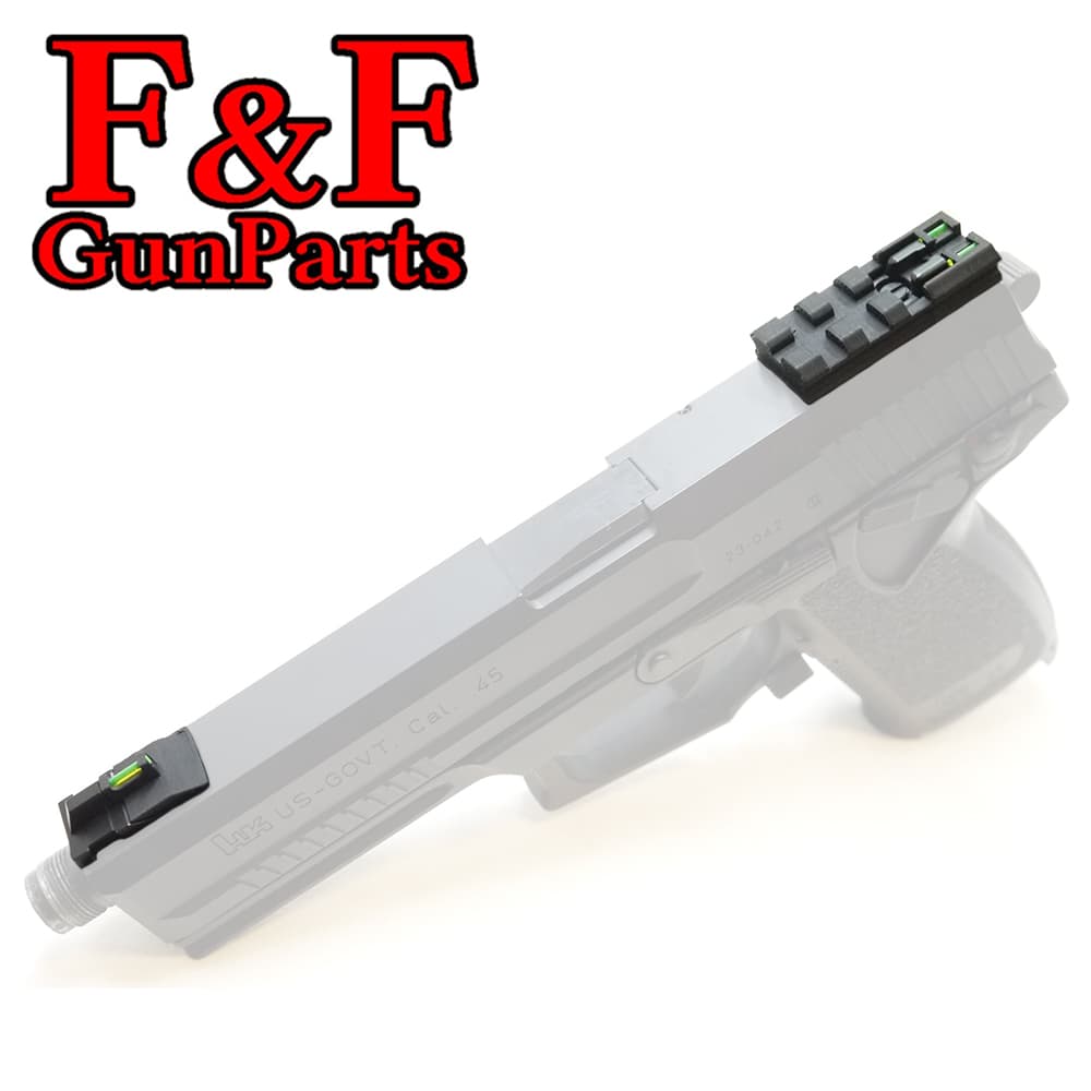 F&F GunParts トップレール 東京マルイ SOCOM Mk23対応 20mm 集光ファイバー付き