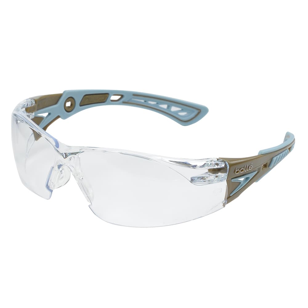 bolle セーフティグラス RUSH PLUS クリアレンズ ブラウン&ブルー PSSRUSPA03