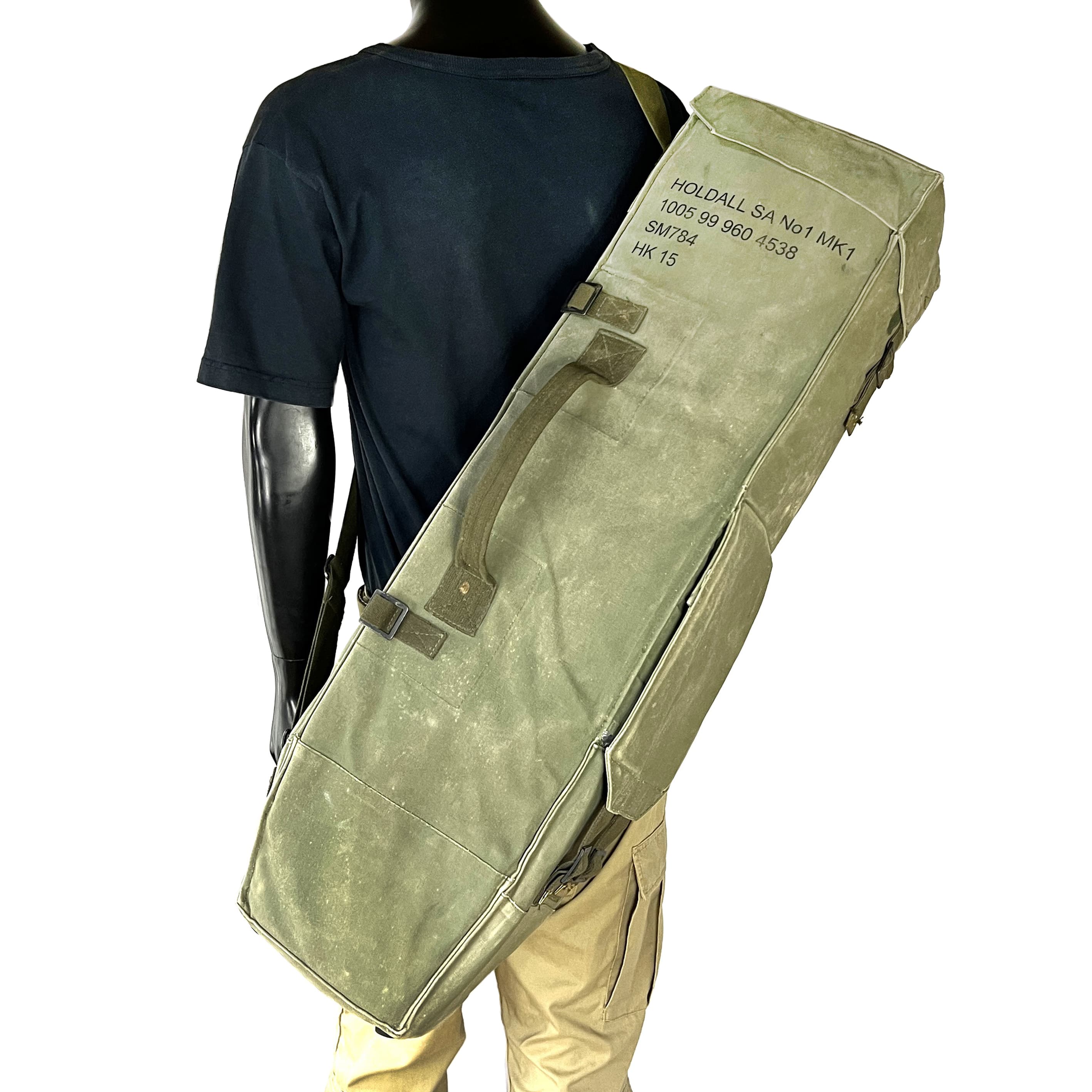 イギリス軍放出品 三脚ケース L7 GPMG用 ドラムバッグ OD