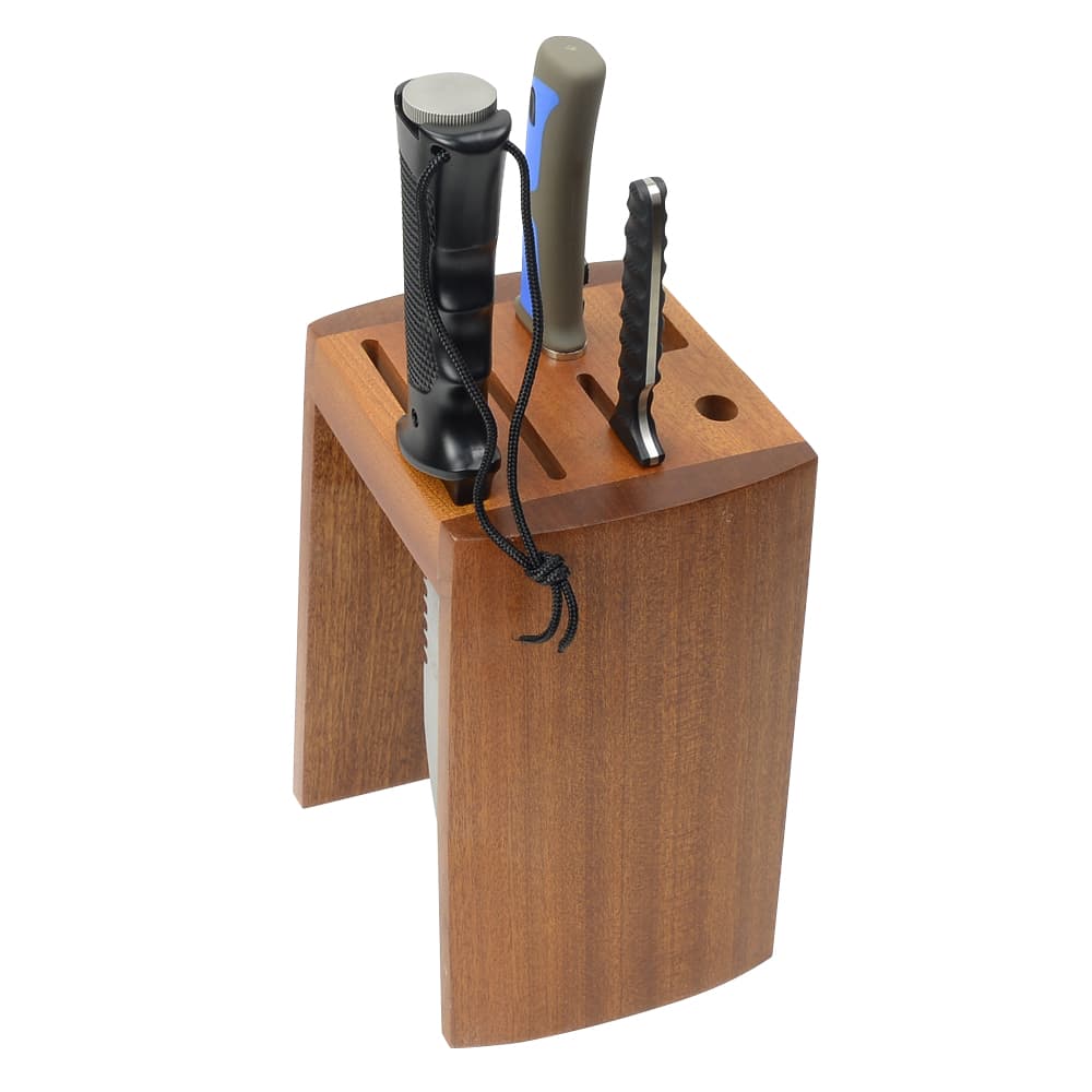 ナイフスタンド 6本収納可能 ウータンウッド