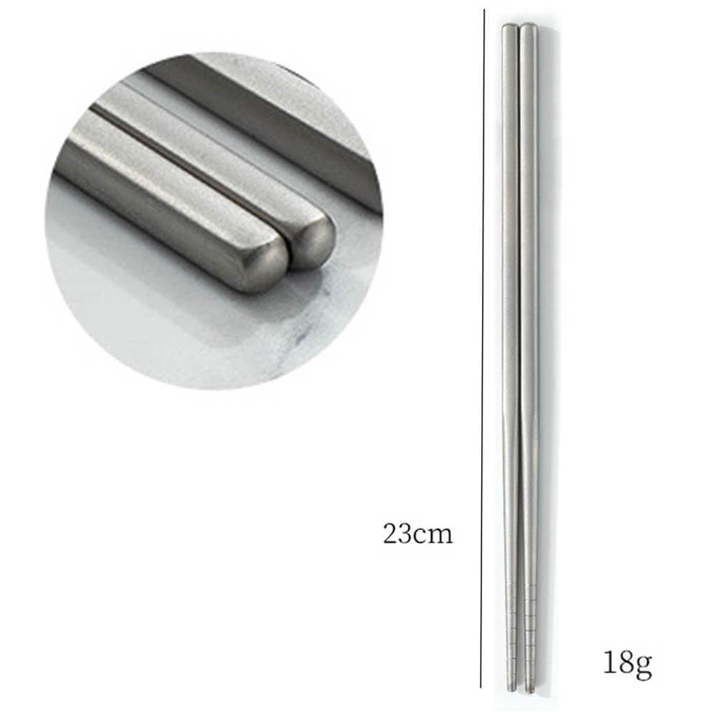 角箸 チタン製 金属製箸 アウトドア食器 無地 23cm