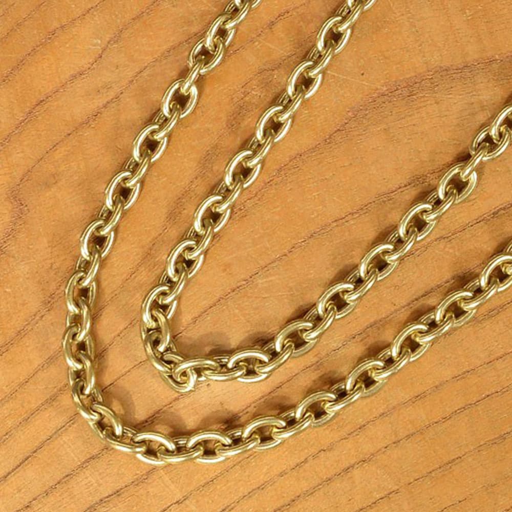 アズキチェーン 真鍮製 クラフトパーツ 環サイズ約10x8mm