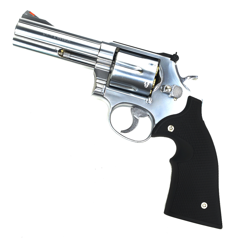 マルシン ガスガン S&W M686 パワーカスタム DAVISラバー調グリップ シルバーABS