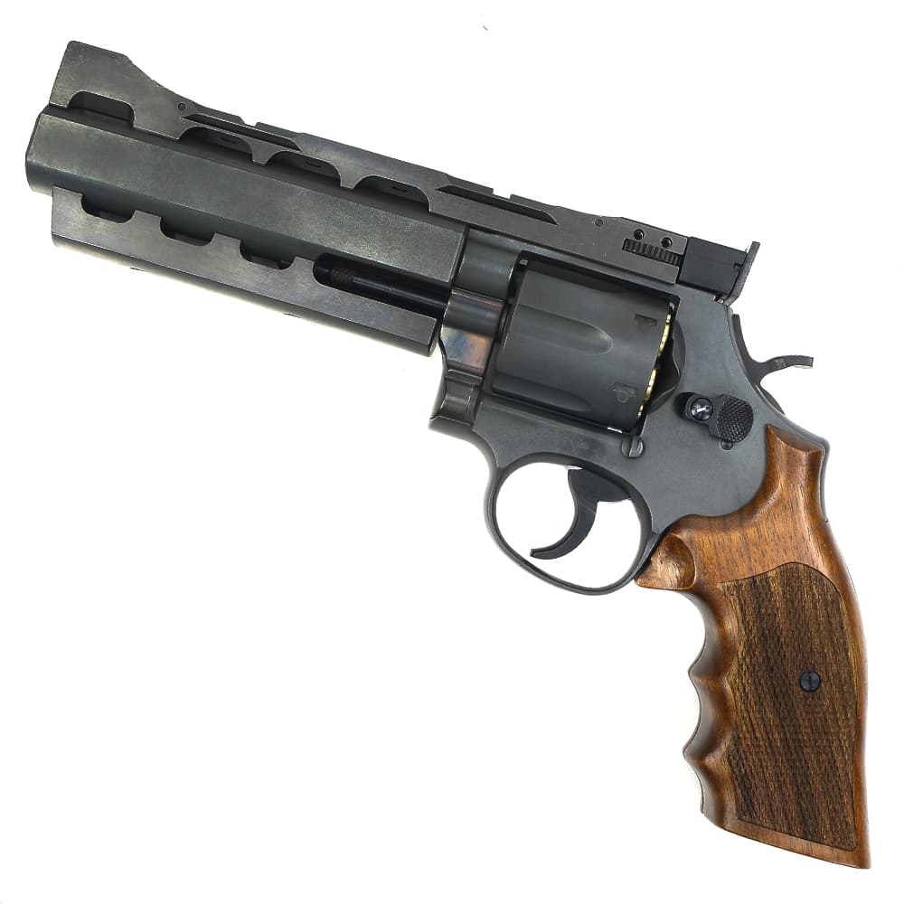 マルシン ガスガン S&W M586 Power Custom エクセレントHW HOGUE木製グリップ 082620