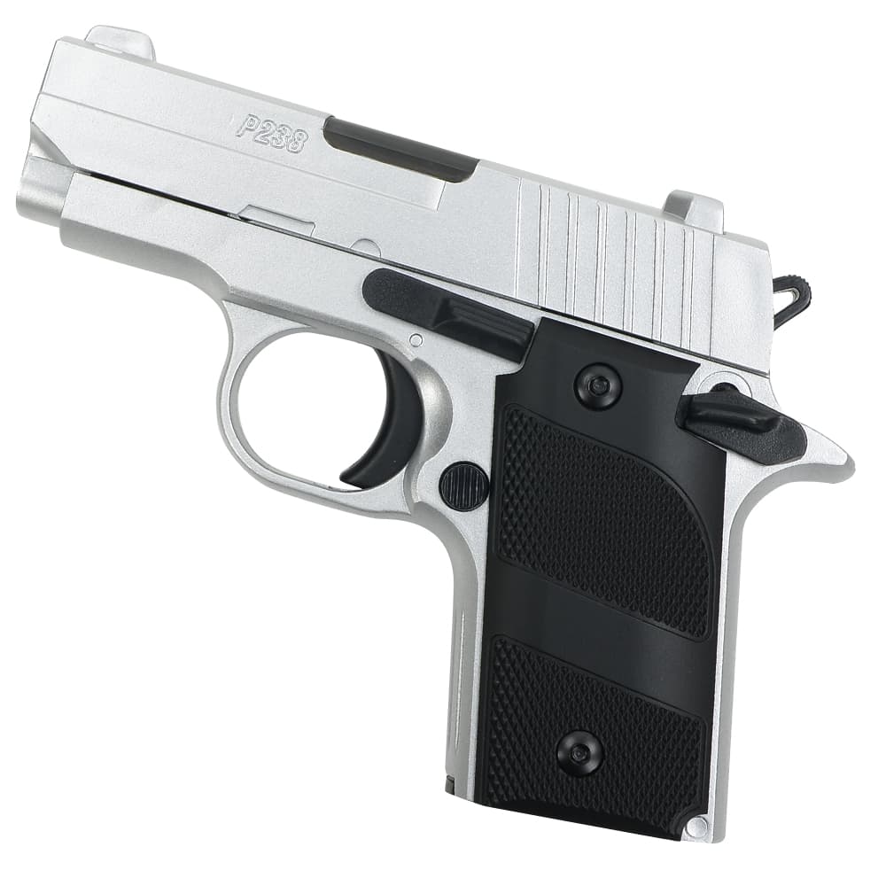 CROWN MODEL エアコッキングガン P238 シルバー マイクロコンパクト 10歳以上用