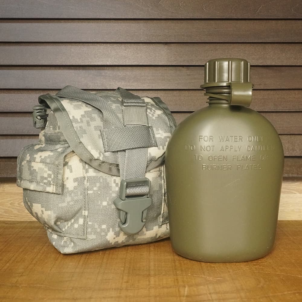 米軍放出品 キャンティーン MOLLE2 ACU迷彩 水筒ポーチセット