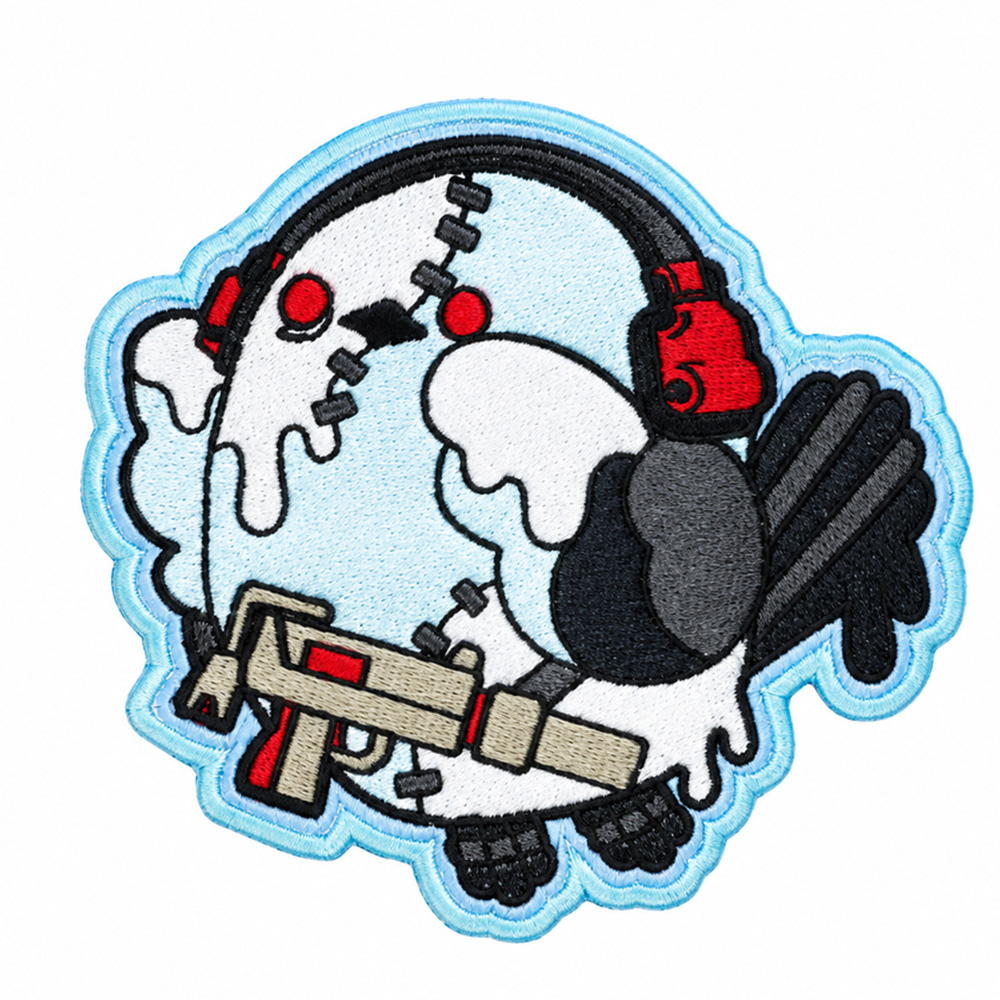 にとろん ミリタリーパッチ ゾンビシマエナガ Bang!Bienaシリーズ マジックテープオス