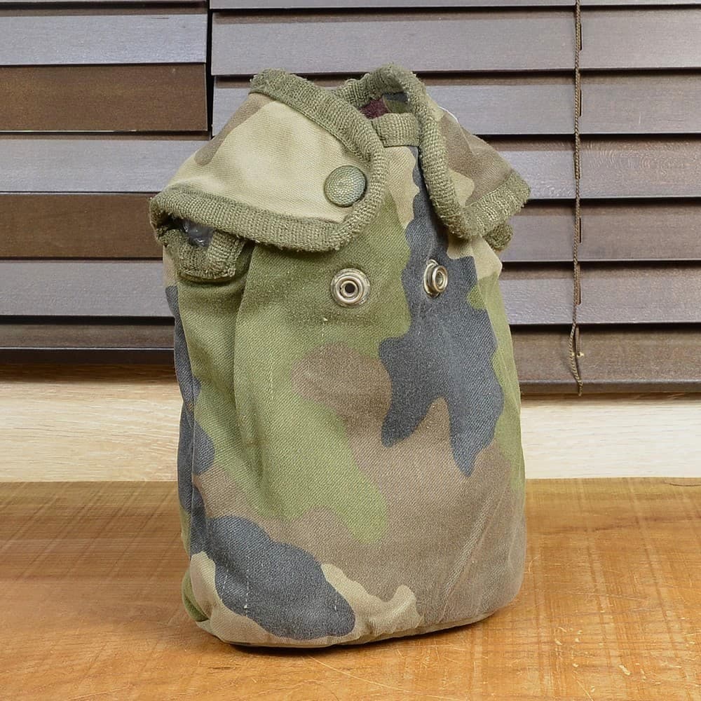 フランス軍放出品 キャンティーンカバー 水筒カバー ピストルベルト対応 コットン製