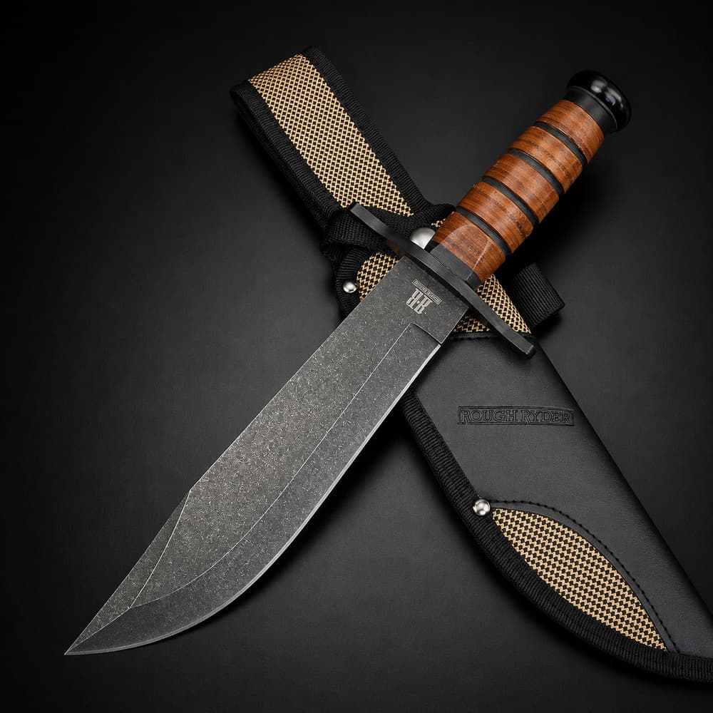 Rough Ryder ボウイナイフ Combat Bowie ダメージ加工ブレード レザーワッシャーハンドル RR2586