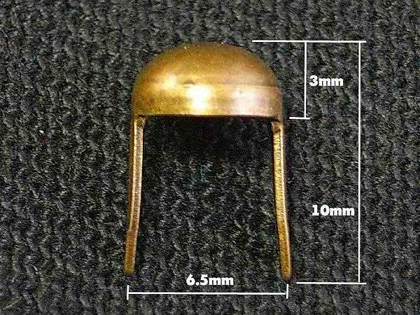 ヘッドスポッツ 真鍮 ラウンド型 6.5mm 5個セット