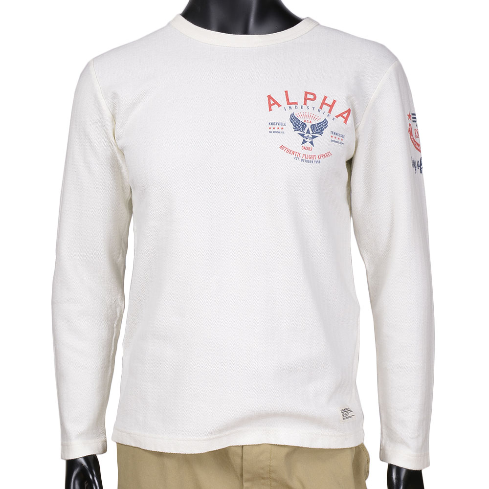 ALPHA 長袖Tシャツ ホワイト TC1063-018の販売 - ミリタリーショップ