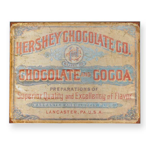 ブリキ看板 ハーシーズ チョコレート アンド ココア