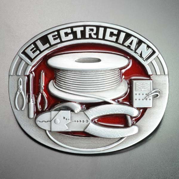 ベルトバックル 電気技術者 レッド WT122RD