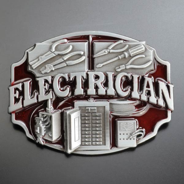 ベルトバックル 電気技術者 レッド WT124RD