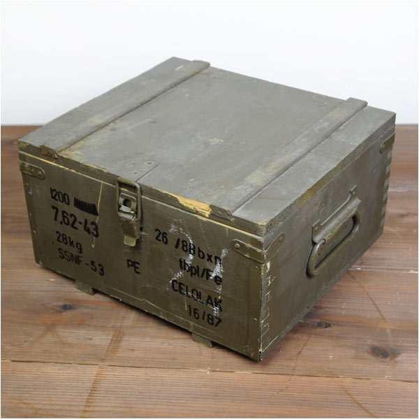 チェコ軍放出品 ミリタリーボックス 木製 ODカラーの販売 - ミリタリー 