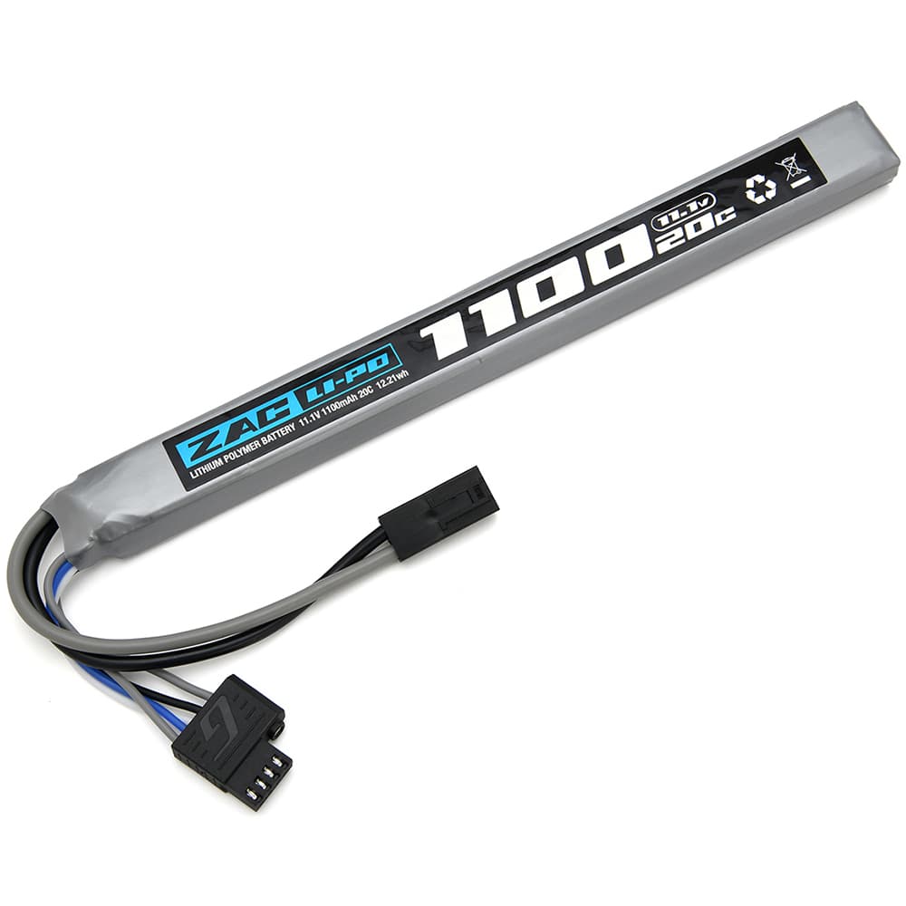 GFORCE リポバッテリー ZAC LiPo 11.1V 1100mAh  ロングタイプAK対応 タミヤコネクタ ZAC254