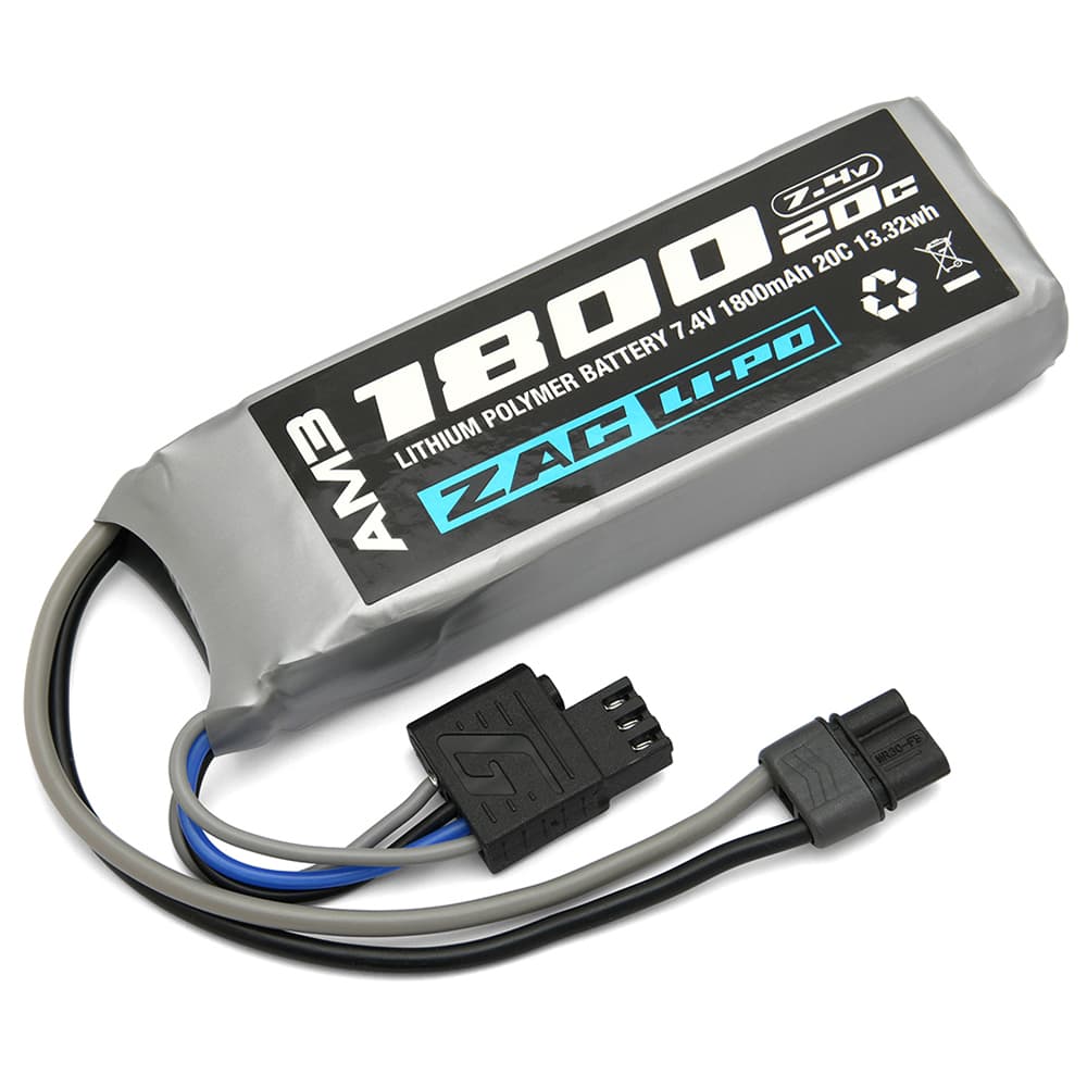 GFORCE リポバッテリー ZAC AM3 LiPo 7.4V 1800mAh 20c ミニS互換サイズ MR30コネクタ ZAC258