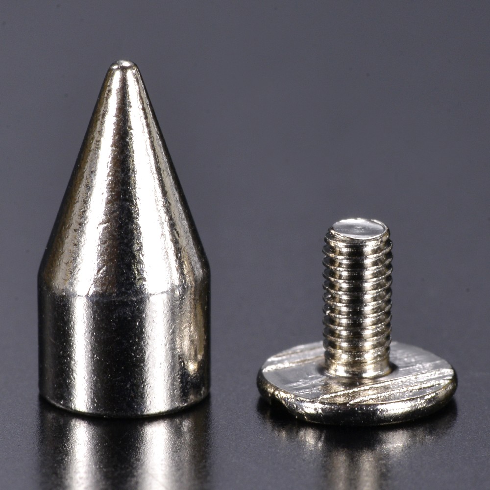 コーンスパイク スタッズ H14mm×φ7mm ニッケルメッキ | ミリタリー