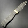Knifemaking ナイフブレード Bushcraft ダマスカス鋼 真鍮製ガード付 BL125D