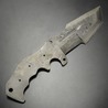 Knifemaking ナイフブレード Chopper タントー形状 ダマスカス鋼 BL137D