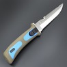 Rite EDGE ダイバーナイフ 樹脂製シース&ラバーストラップ付き ブルー 210424-BL