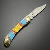 Frost Cutlery 折りたたみナイフ ロックバック式 ターコイズ 549BARY