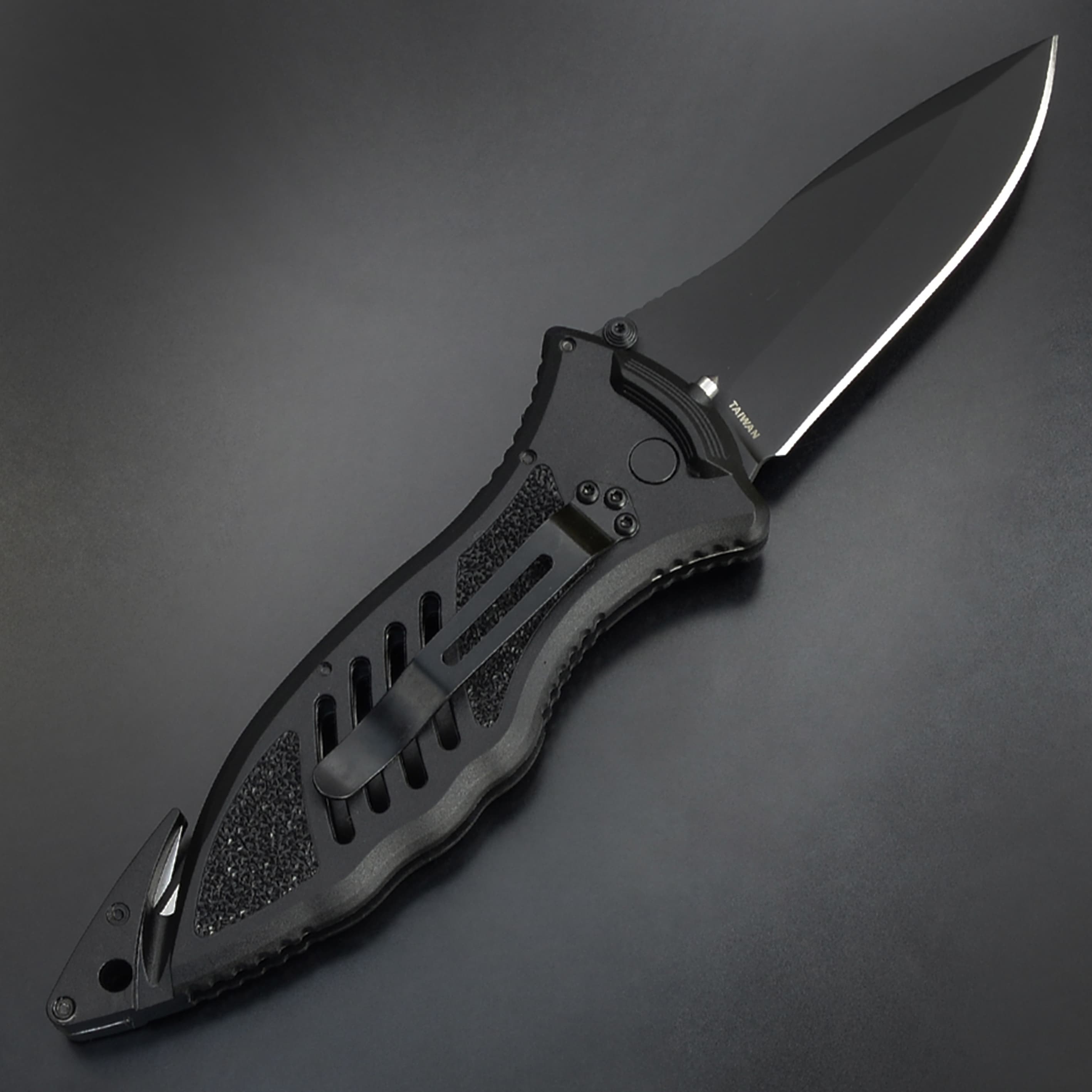 BLACKHAWK 折りたたみナイフ CQD ボタンロック BH15M301BK