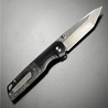 Kansept Knives 折りたたみナイフ WARRIOR タントー 直刃 チタンハンドル 収納ポーチ付き ブラック K1005T1