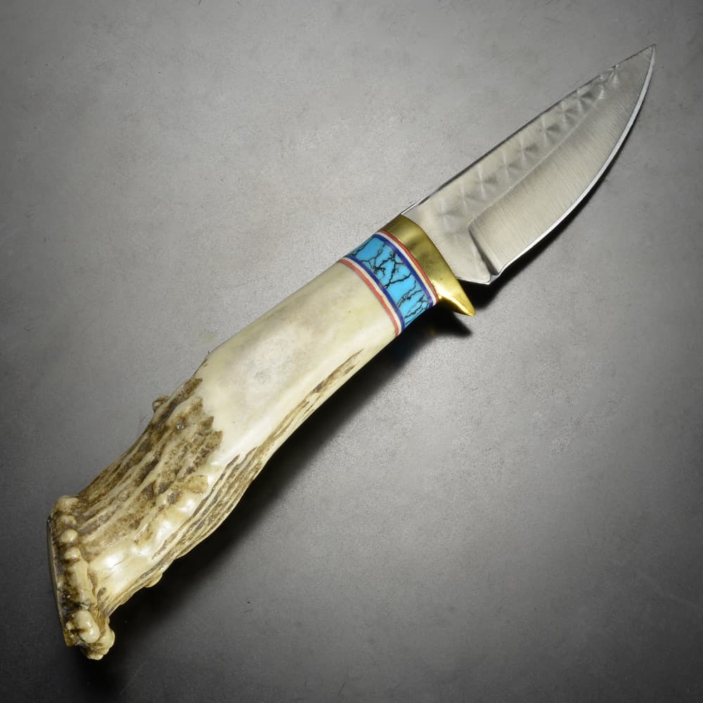 Ken Richardson Knives アウトドアナイフ Hunter Turquoise レザーシース付属[bkrk1403tdpr] Ken Richardson Knives アウトドアナイフ Hunter Turquoise レザー