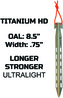 Pathfinder チタニウム テントペグ セット 8本 PTH208